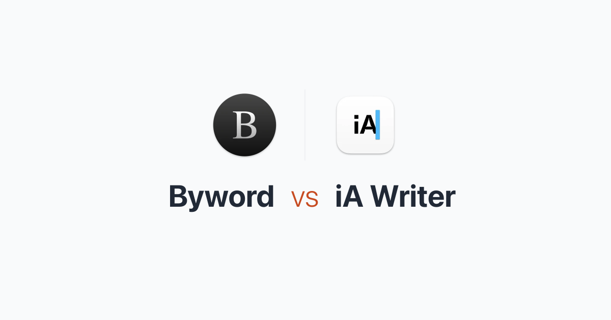 byword vs iawriter