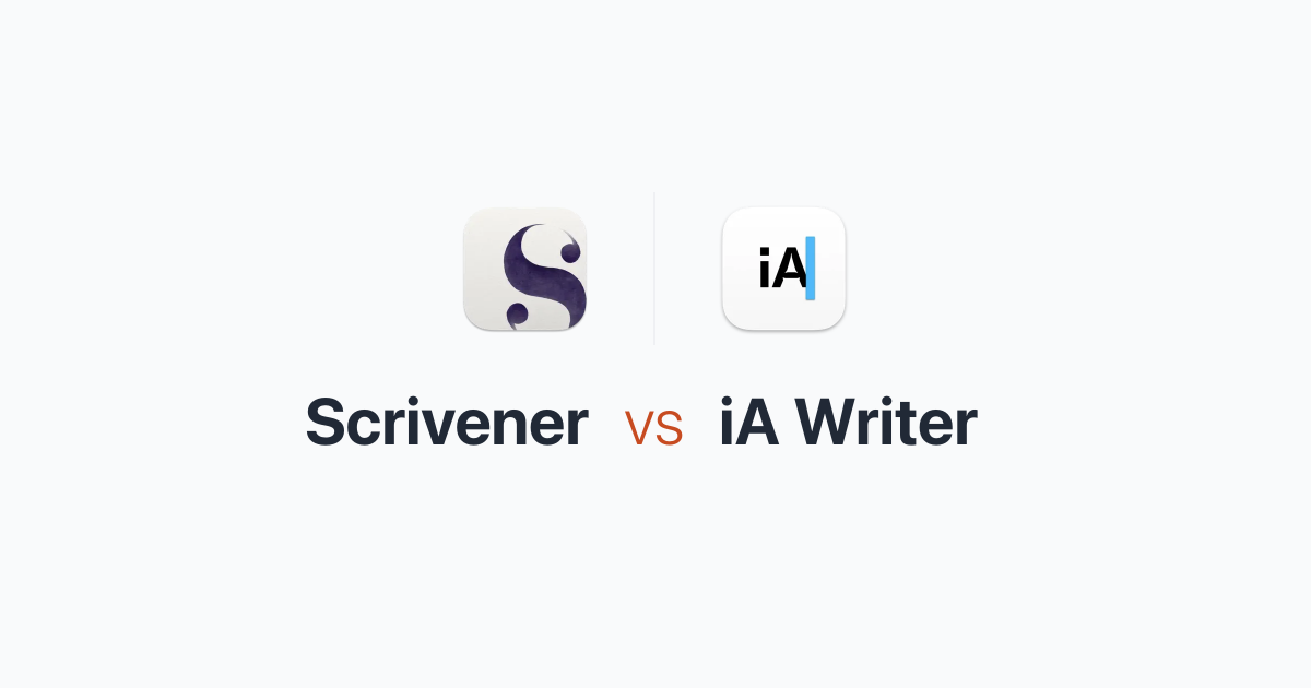 scrivener vs ia writer