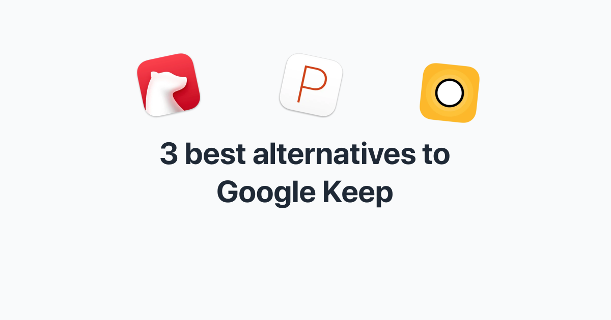 alternatives to google keep